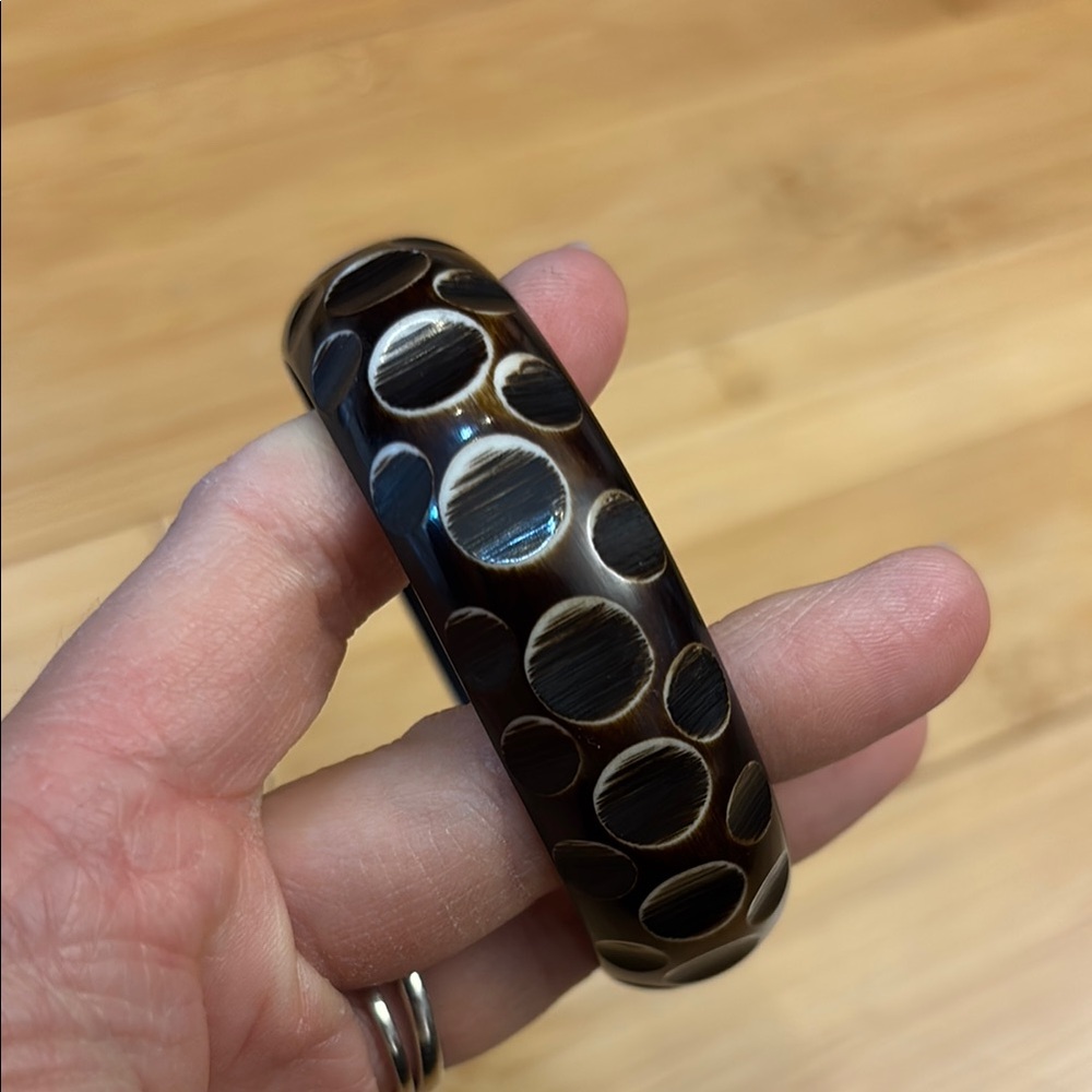 Brown Polka Dot Bangle Bracelet